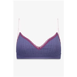 Sujetador seamless pointelle azul