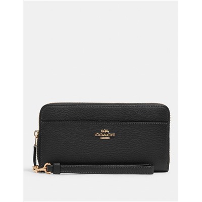 Accordion Zip Wallet With Wristlet Strap