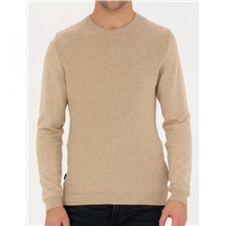 Bej Slim Fit Kazak