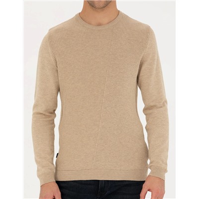 Bej Slim Fit Kazak