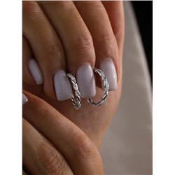 Серьги из серебра с фианитами родированные 925 пробы 11-1152р
