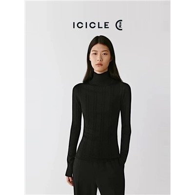 Женская водолазка из смесовой шерсти и тенселя  ICICL*E ОРИГИНАЛ!