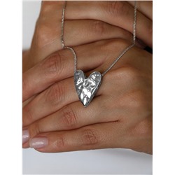 Подвеска из серебра родированная - Сердце П-7564р