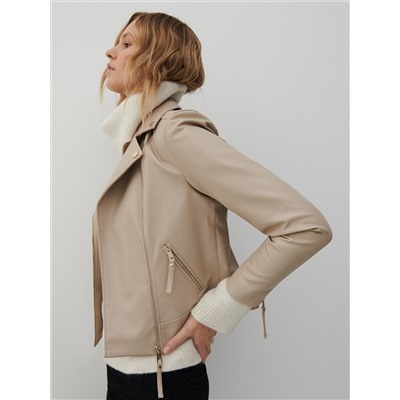 Bikerjacke in Lederoptik