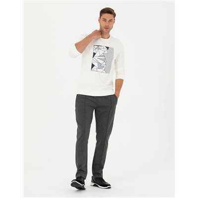 Ekru Regular Fit Sweatshirt