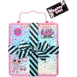 LOL Surprise Deluxe Present Surprise (Pink) with Limited Edition Doll and Pet in Party Gift Box Packaging with Surprise Treats, Outfits, Shoes, Confetti, Sand, Color Change, Water Fizz | Ages 4-15