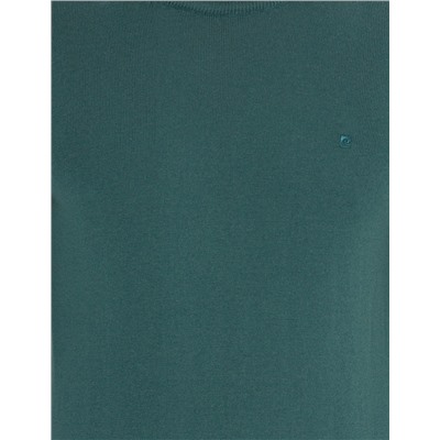 Yeşil Slim Fit Bisiklet Yaka Basic Triko Kazak