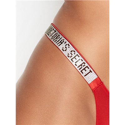 VERY SEXY Love Rhinestone Shine Strap Brazilian Panty