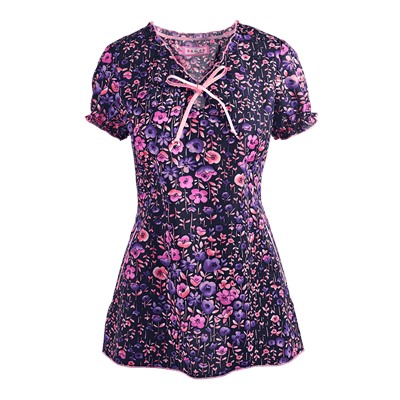 koi Scrubs Floral Valley Print Top
