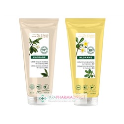 Klorane Cupuaçu Crème Douche Nutritive Fleur de Cupuaçu + Crème Douche Nutritive Fleur de Frangipanier 2x200mlLot  × 2