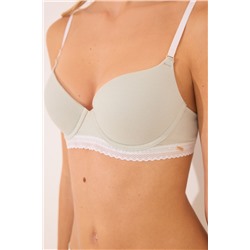 GORGEOUS Sujetador push up algodón relleno aro verde
