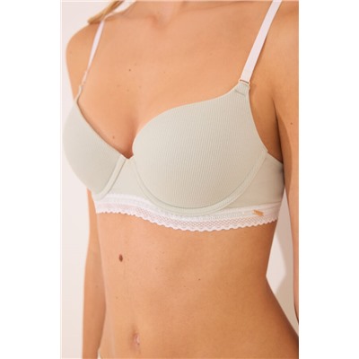 GORGEOUS Sujetador push up algodón relleno aro verde