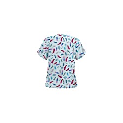 Happy Scrubs® Birds Of A Feather Jazzberry Scrub Top
