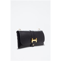 Bandolera de piel - Negro - Firenze Artegiani
