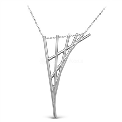 Колье из серебра родированное 925 пробы P08890бр