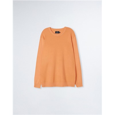 Knitted Jumper, Men, Orange