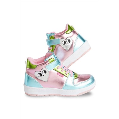 Denokids Kalpli Hologram Kız Çocuk Pembe Sneakers CFF-23S1-119