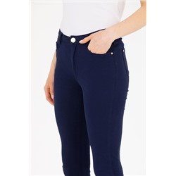 Kadın Lacivert Toothpick Fit Pantolon