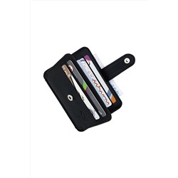 Garbalia Unisex Siyah Hakiki Deri Kartlık Cüzdan DRL-80
