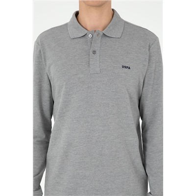 Erkek Gri Melanj Basic Sweatshirt