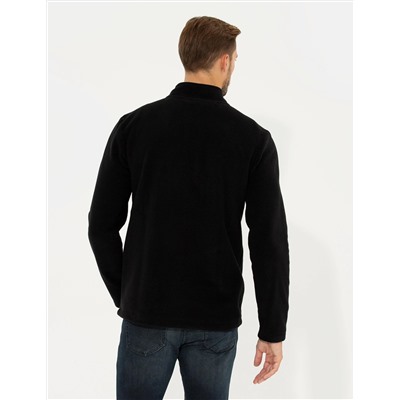 Siyah Regular Fit Polar Hırka