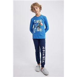 Defacto Erkek Çocuk Baskılı Uzun Kollu Pijama Takımı A6721A823AU