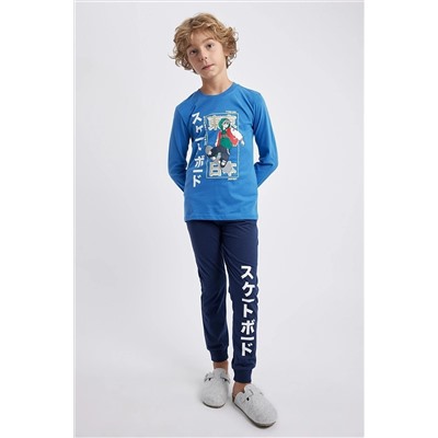 Defacto Erkek Çocuk Baskılı Uzun Kollu Pijama Takımı A6721A823AU