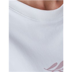 Свободный свитшот с принтом и разрезами из эластичного футера двухнитки без начеса