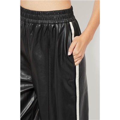 Pantalón recto cintura alta - Negro