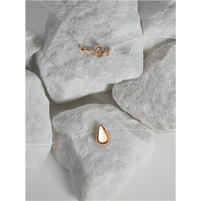 Колье из золочёного серебра (на леске) - Капля 240-20-237-1з