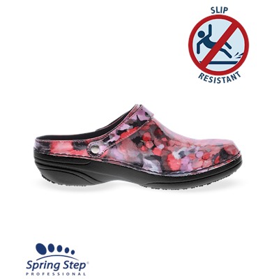 Spring Step Women's Professional Pink Multi Floral Kilkenny Clog