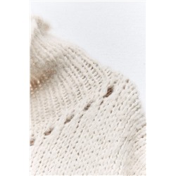 SWEATER WITH ROLLED-UP DETAIL