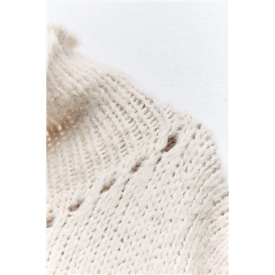 SWEATER WITH ROLLED-UP DETAIL