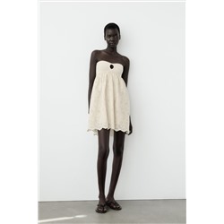 KNIT DRESS WITH COMBINED EMBROIDERY