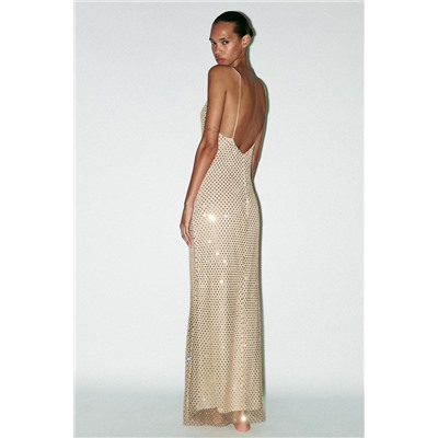 LONG RHINESTONE DRESS