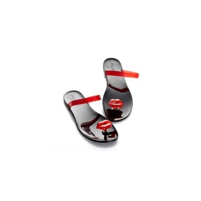 Сандалии Zhoelala KISS (Красный+черный)/ Zhoelala KISS (BLACK+RED)