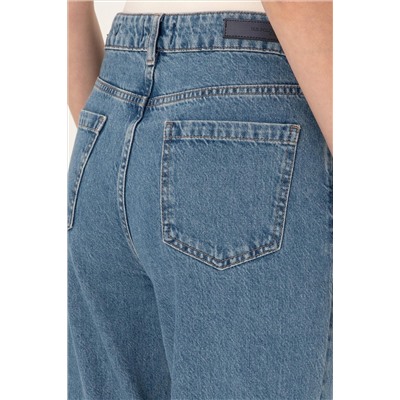 Kadın Açık Mavi Mom High Waist Fit Jean Pantolon