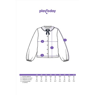 Блуза PLAYTODAY, 1127396
