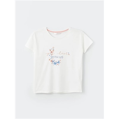 LC Waikiki Bisiklet Yaka Baskılı Kısa Kollu Kadın Pijama Takımı, LCW DREAM                                            
                                            Bisiklet Yaka Baskılı Kısa Kollu Kadın Pijama Takımı