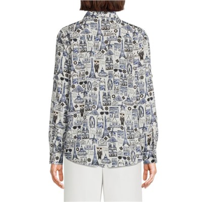 Karl Lagerfeld Paris Whimsical Print Button-Front Shirt