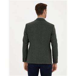 Haki Slim Fit Ceket