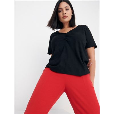 Bluse mit gesprenkelter Textur