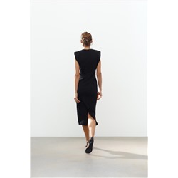 ZW COLLECTION MIDI DRESS WITH PADDED SHOULDERS
