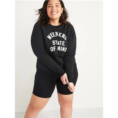 Vintage Crew-Neck Plus-Size Sweatshirt