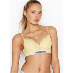 Logo & Lace Lightly Lined Demi Bra
