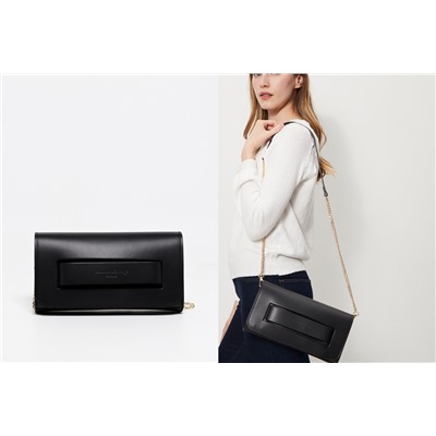 Bandolera de piel Safy Negro