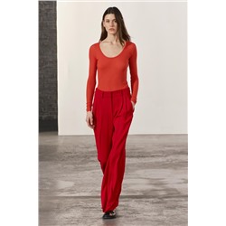 SEMI-SHEER MICRO-RIBBED TOP