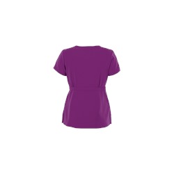 koi Sapphire Four-Way Stretch Scrubs Mock Wrap Top