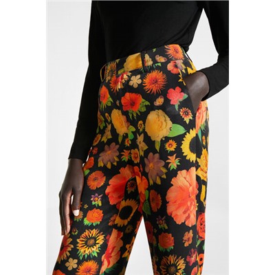 Pantalón campana floral