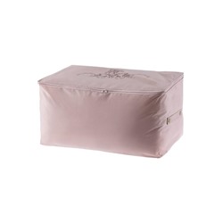 Çiçek Desen Baskılı Hurç - Pudra - 74x46x46 cm
